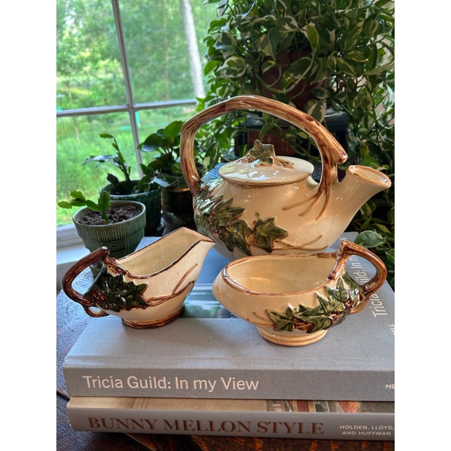 McCoy collector? Tea pot collector? This vintage set by McCoy is a must have.. a rare find for all 3 pieces to still be...