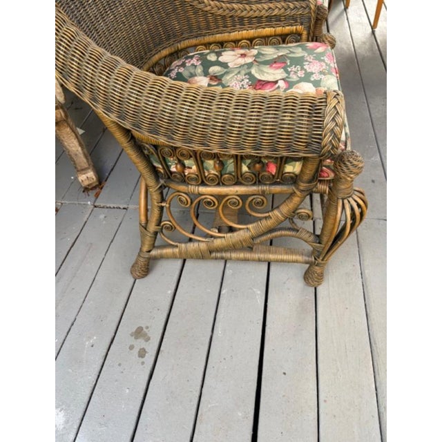 1980s Custom Wicker Porch Chairs For Sale - Image 4 of 9
