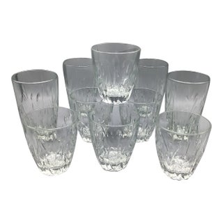 Cristal D’Argues Durand “Cassandra” Crystal Set With 4 Highball and 6 Lowball-Set of 10 For Sale