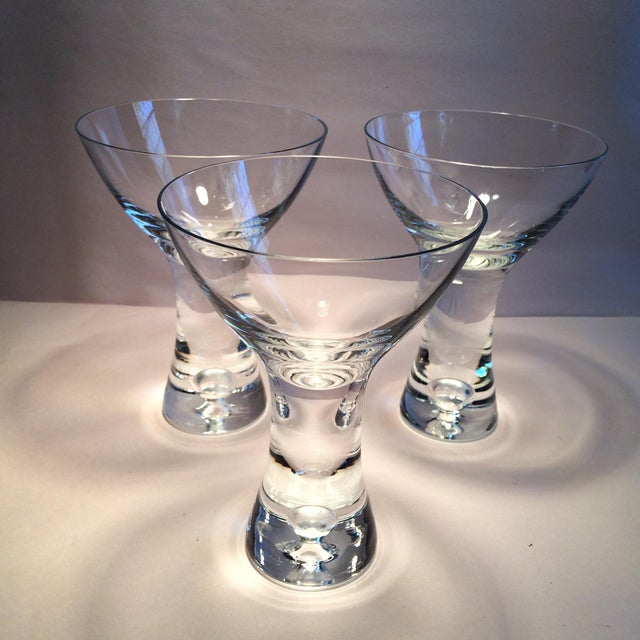 Vintage Hand Blown Crystal Weighted Martini Glasses Set of 3 Chairish