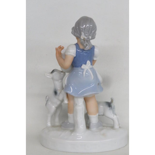 Gerold Porzellan Bavaria West Germany No 65757b Girl With Goats Figurine 4982b For Sale - Image 17 of 17