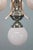 Czech Art Deco Nickel Chandelier with Rose Opaline Glass Globes, 1930s For Sale - Image 6 of 15