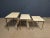 White Marble and Brass Nesting Tables, Set of 3 For Sale - Image 5 of 8