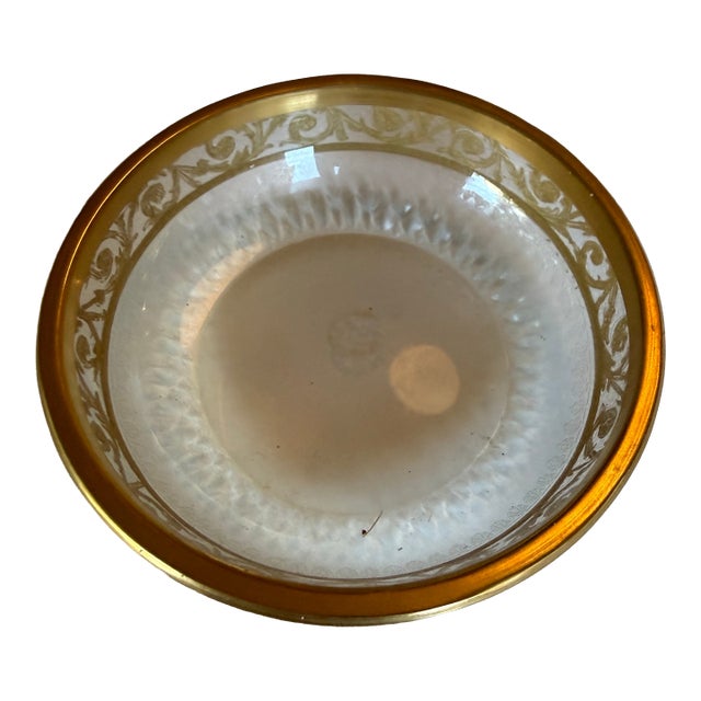 1900s Set of 8 Saint-Louis “Thistle Gold” Crystal Bowls — Signed For Sale