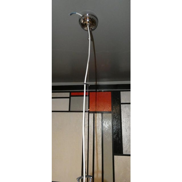 Murano Glass, Steel & Chrome Suspension Light by De Majo, Italy, 1970s For Sale - Image 10 of 15