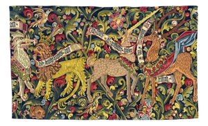 French Jacquard Tapestry with Medieval Motif in the style of Aubusson, 1970s