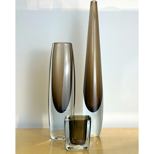 Brown Vase by Gunnar Nylund for Strömbergshyttan, 1960s For Sale - Image 4 of 5