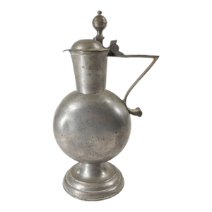 19th Century German Pewter Decanter Tankard Pitcher