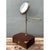 Brass Vintage Brass and Wood Campaign Vanity Mirror For Sale - Image 8 of 12