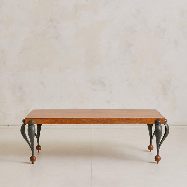A 1950s coffee table hand-crafted in the manner of Anne and Vincent Corbière. Likely a custom commission from the South of...