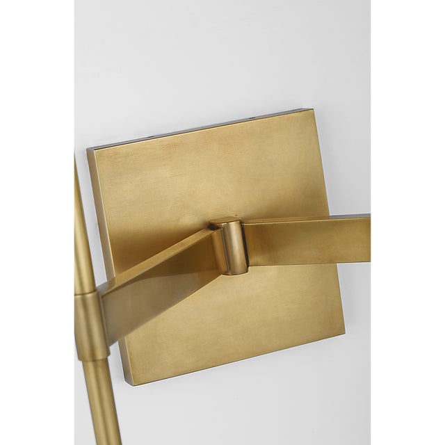 Waterford for Visual Comfort Signature Blaze 19" 2 Light Tail Sconce in Natural Brass with Clear Crystal For Sale - Image 9 of 14