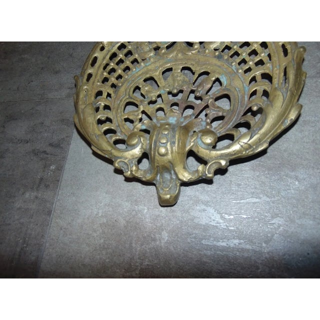 Industrial Art Nouveau Brass Fruit Bowl For Sale - Image 3 of 5