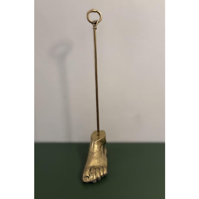 Vintage German Brass Foot Shaped Doorstop, 1960s For Sale - Image 3 of 10
