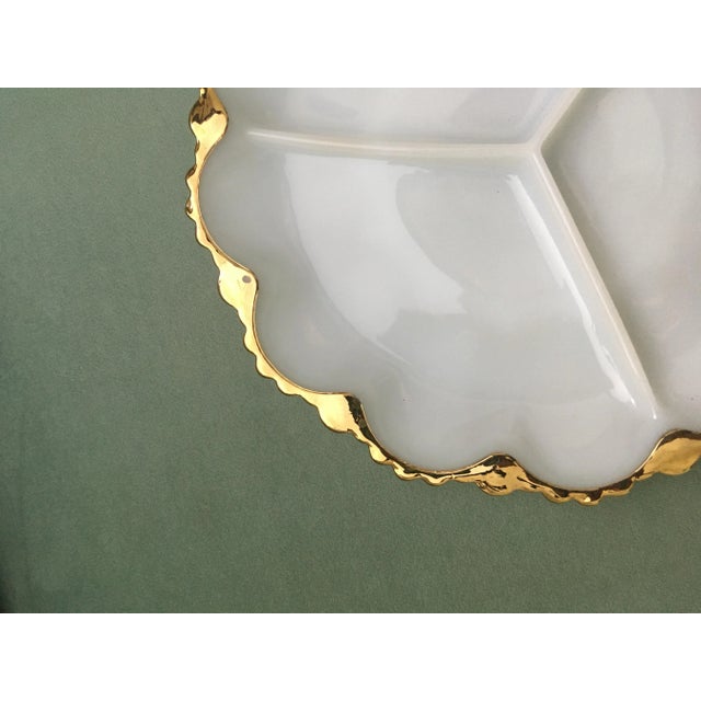 1950s 1950s Milk Glass Serving Plates - A Pair For Sale - Image 5 of 12