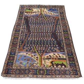 Tree of Life Handmade Afghan Rug For Sale