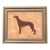 Dog Greyhound Burnt Umber Burnt Orange Minimalism Style of Erte Art Deco Oil Painting by Cleo Plowden For Sale