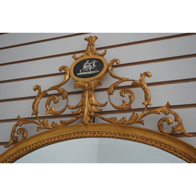 1980s Carvers Guild Oval Louis XV Gold Frame Wall Mirror For Sale - Image 5 of 11