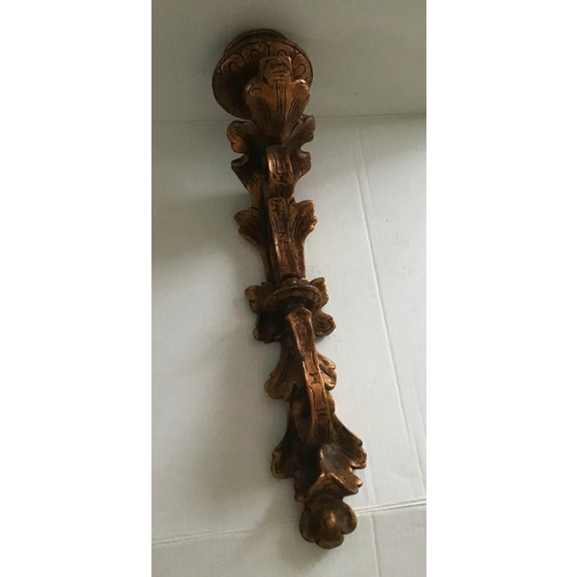 Mid 20th Century French Louis XV-Style Gilt Candle Sconce For Sale - Image 11 of 12