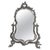 Metal Napoleon III Silver-Plated Metal Table Mirror For Sale - Image 7 of 7