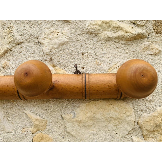 Mid-Century Faux Bamboo Wall Mount Coat Rack, 1950s For Sale - Image 9 of 18