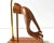 Brown 1950s Mid-Century Modern Carved Teak Hand Sculpture Table Lamp For Sale - Image 8 of 12