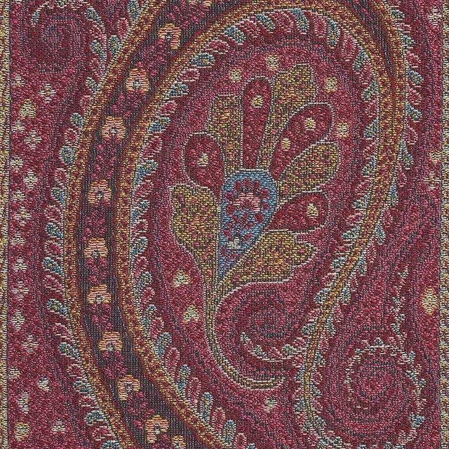 Contemporary Sample- Schumacher Chatelaine Paisley Fabric in Magenta For Sale - Image 3 of 3