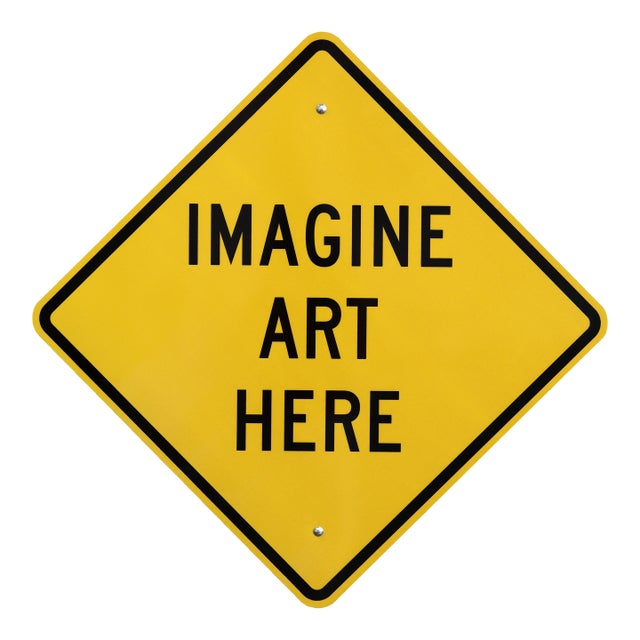 Imagine Art Here XXIV - Original Pop Art Street Sign Steel Wall Sculpture For Sale