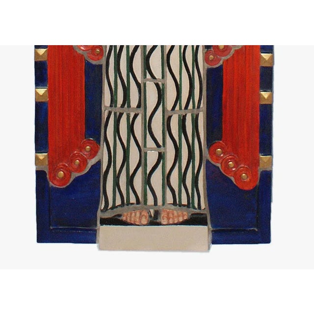 Vintage Art Deco Style Polychrome Terracotta Angel For Sale In New York - Image 6 of 13