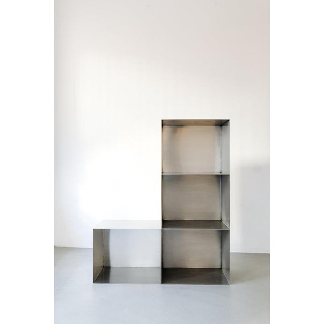 Sonar Cube Multifunction Furniture in Brushed Stainless Steel by Form ...