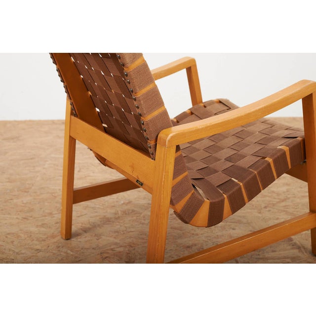 Model 652 Vostra Armchair in Beech and Fabric by Jens Risom for Walter Knoll, 1942 For Sale - Image 10 of 13