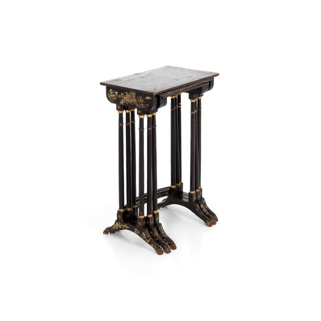 Regency Period Chinoiserie Nest of Tables, Set of 3 For Sale - Image 5 of 15
