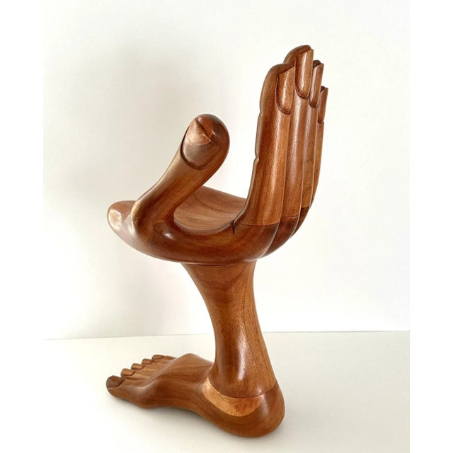 Brown Mid 20th Century Large Hand and Foot Sculpture by Pedro Friedeberg For Sale - Image 8 of 12