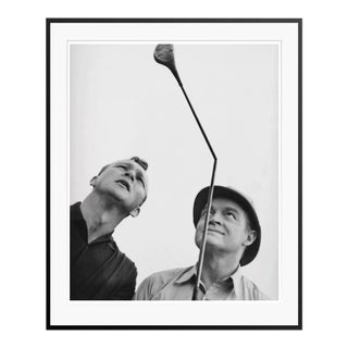 Hilarious Arnold Palmer and Bob Hope With Bent Golf Club Black Framed Archival Pigment Print For Sale