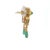 Emerald Diamond Gold Earrings 21k Floral Dangle Style, 2 pieces For Sale In Miami - Image 6 of 7