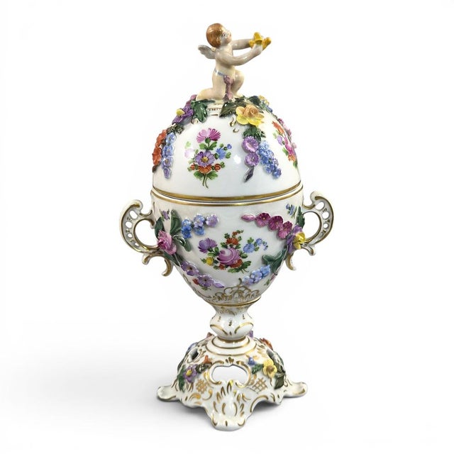 Vintage Porcelain Potpourri Urn from Carl Thieme, 1901 For Sale - Image 15 of 15