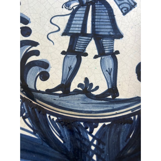 1900 - 1909 Large Spanish Faience Plate, C 1900 For Sale - Image 5 of 14