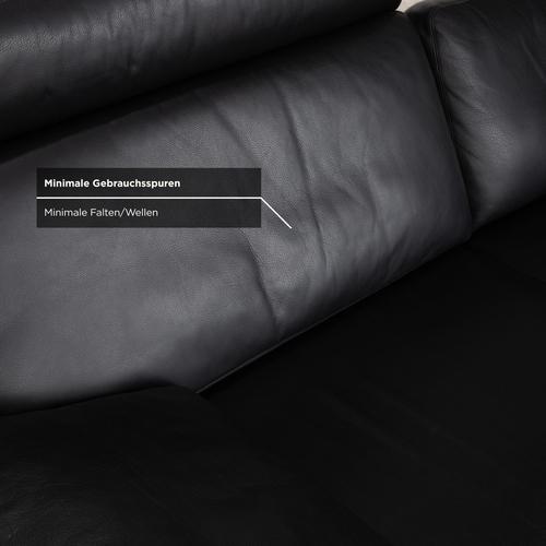 Conseta 3-Seater Sofa in Black Leather from Cor For Sale - Image 12 of 18