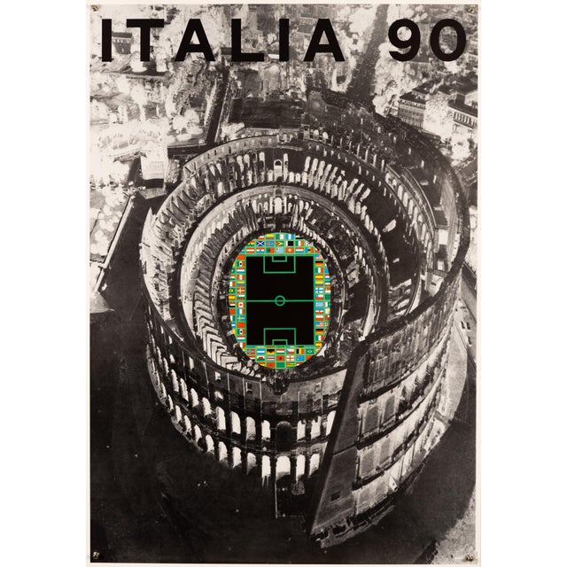 FIFA World Cup Italia 90 Poster by Alberto Burri, 1990 For Sale - Image 9 of 9