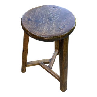 Late 19th Century Antique Qing Elm Craftsman Table Stool For Sale