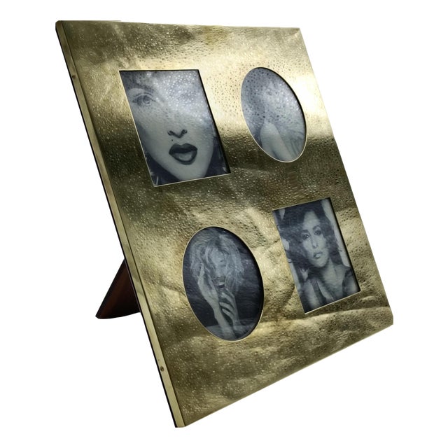 Brass Multi-Photo Frame, Italy, 1970s For Sale