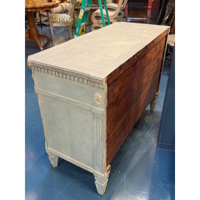 Gustavian (Swedish) Vintage Painted Swedish Gustavian Commode For Sale - Image 3 of 6