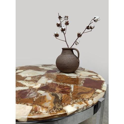 1960s Mid-Century Stone, Onyx, and Marble Coffee Eclectic Table, 1960s For Sale - Image 5 of 6
