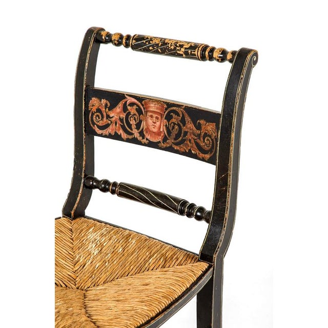 Wood Painted Regency Chairs, Set of 4 For Sale - Image 7 of 18