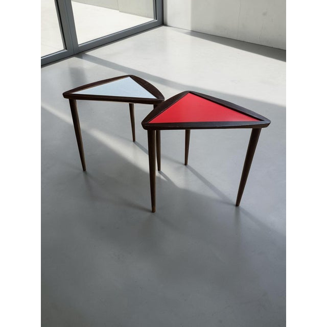 Arthur Umanoff 1960s Guitar Pick Side Tables in the Style of Arthur Umanoff - Pair For Sale - Image 4 of 13