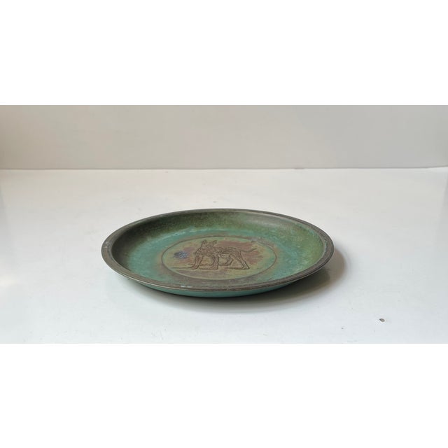 Art Deco Great Dane Bronze Dish by Holger Fridericias, 1930s For Sale - Image 3 of 8
