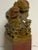 Stone Early 20th Century Large Chinese Export Carved Soapstone Foo Dog Scholars Seal For Sale - Image 7 of 12