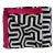 Contemporary Peak & Valley Extra Long Woven Geometric Raspberry Pink Oversized Throw For Sale