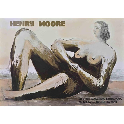 Ljubljana City Gallery Poster from Henry Moore, 1983 For Sale