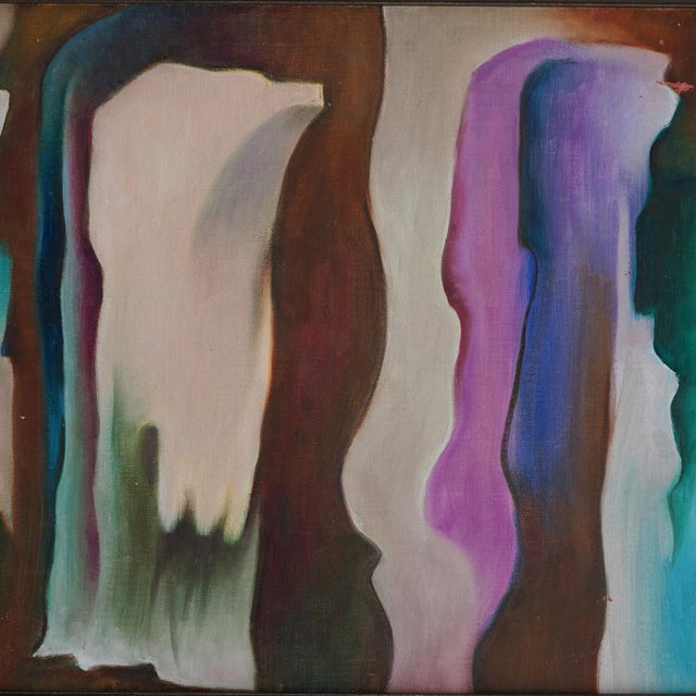 "Profiles" by Walter E Cohen Jr (1912-2004) Abstract Expressionist Figural Framed Original Painting For Sale - Image 4 of 10