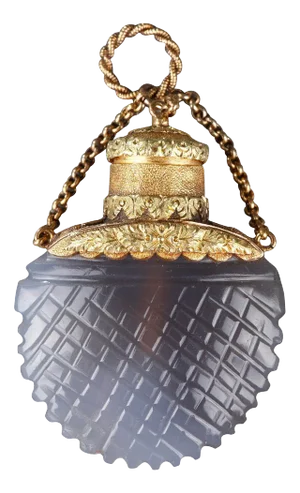 19th Century Opaline & Gold Perfume Flask